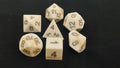 Handicrafted Buffalo Bone Dnd Dice Set 7-Piece Set with Medieval Design