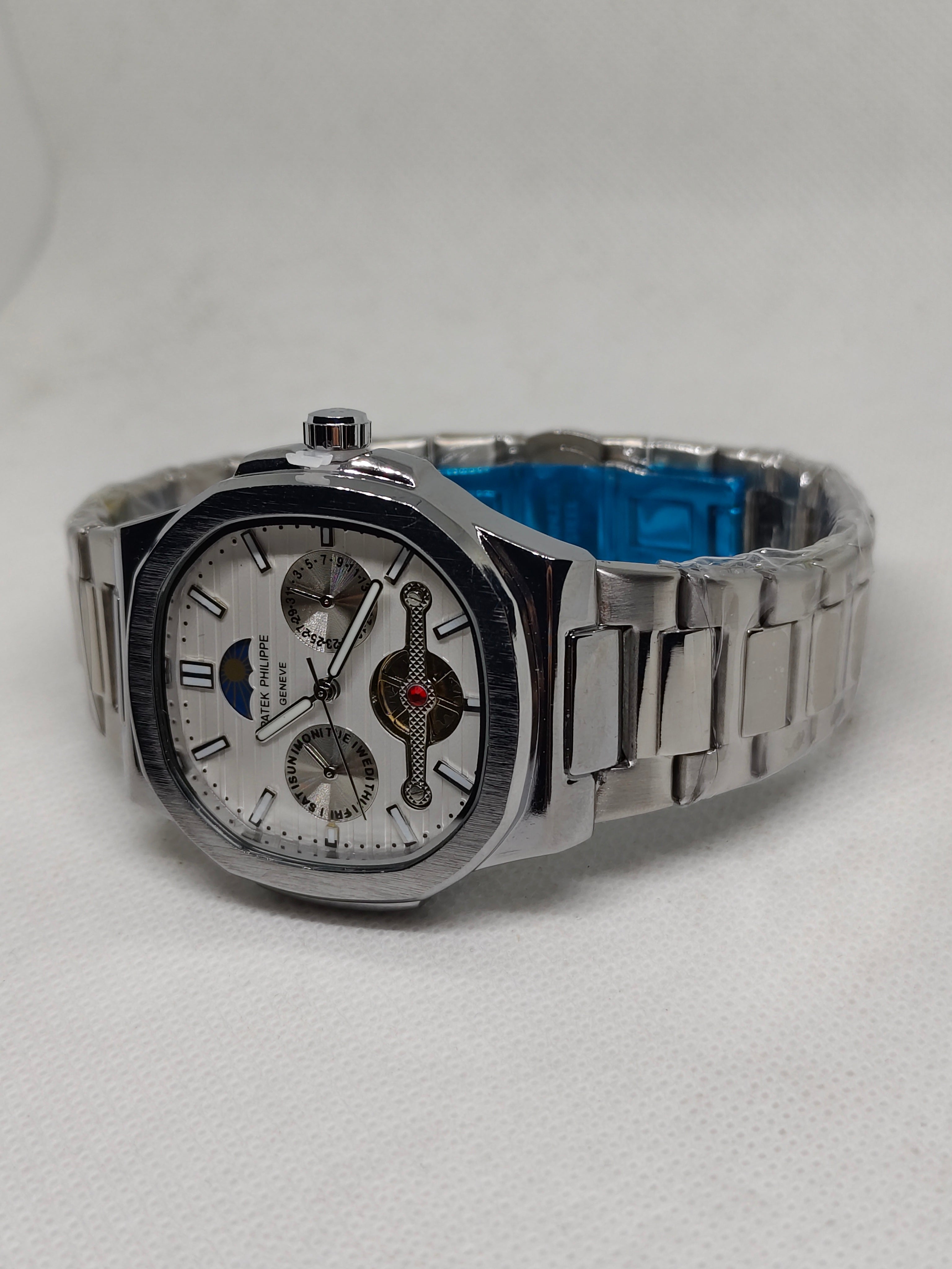 Patek Philippe Style Luxury Men's Watch – Stainless Steel Premium Designer Wristwatch Replica Watch