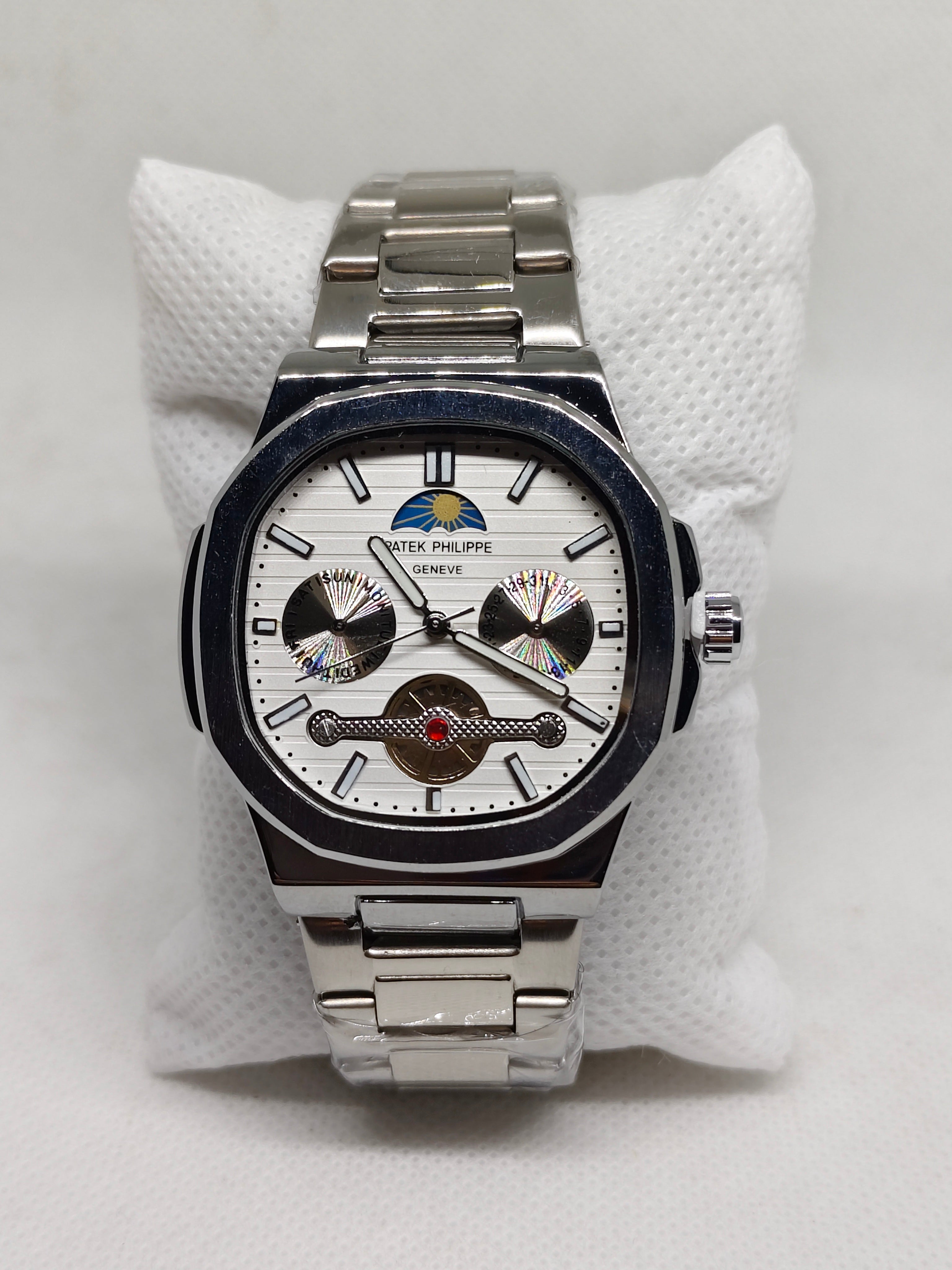 Patek Philippe Style Luxury Men's Watch – Stainless Steel Premium Designer Wristwatch Replica Watch