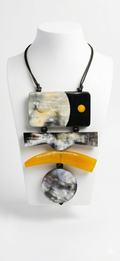 Modern Horn Pendant Statement Necklace – Handmade Artisan Jewelry for Women