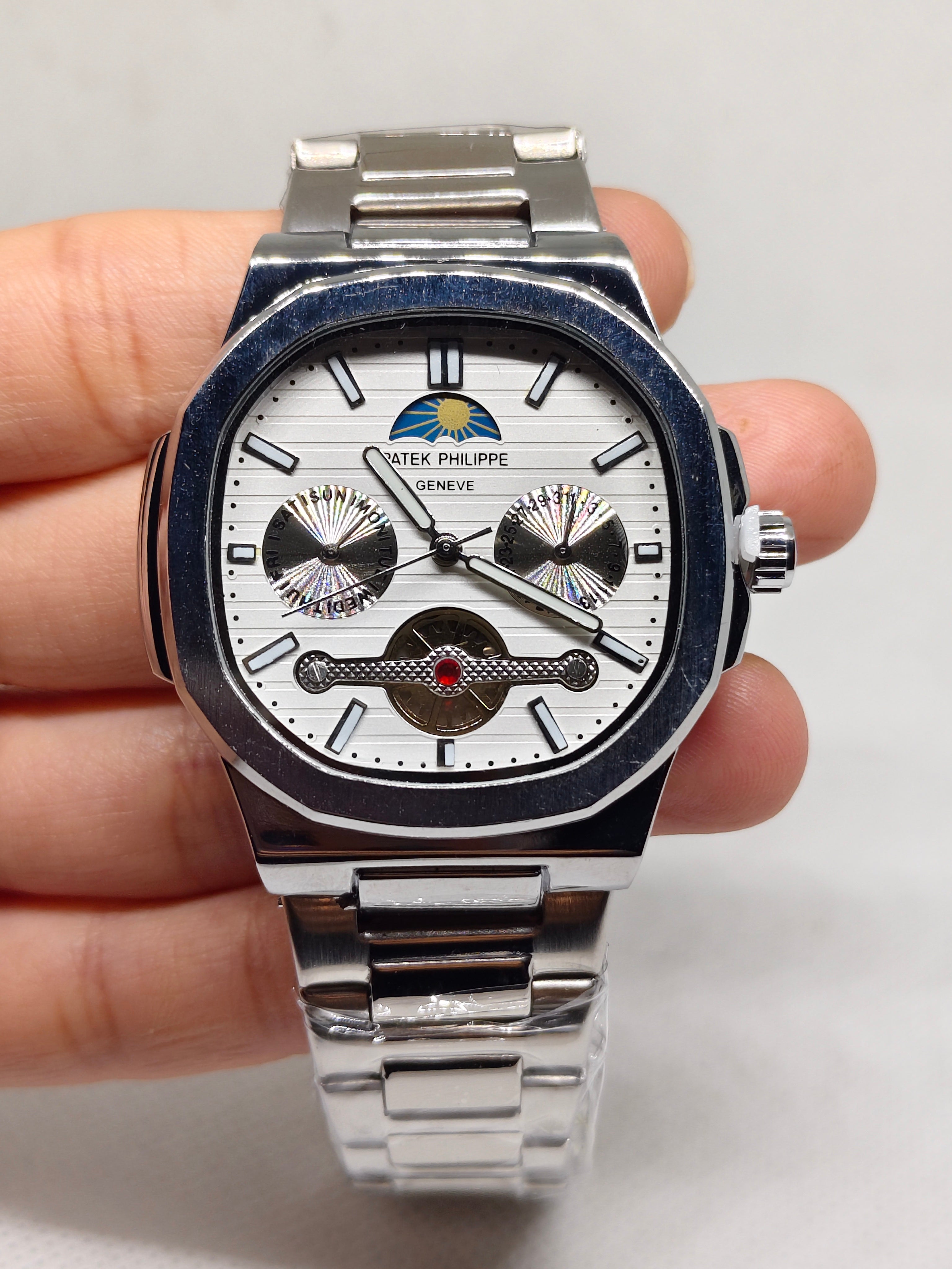 Patek Philippe Style Luxury Men's Watch – Stainless Steel Premium Designer Wristwatch Replica Watch